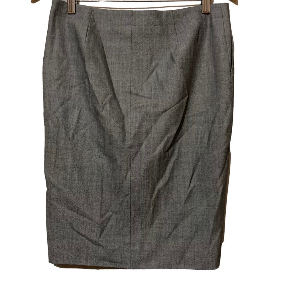 Banana Republic Skirt Womens 2P Petite Gray Pencil‎ Straight Lined Zip